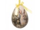 2ks dekorace závěsné vajíčko s králíčky Spring Egg - Ø 11*15 cm