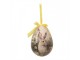 2ks dekorace závěsné vajíčko s králíčky Spring Egg - Ø 11*15 cm