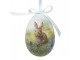 6ks dekorace závěsné vajíčko s králíčky Spring Egg - Ø 7*10 cm Clayre & Eef