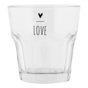 Sklenička se srdíčkem Lovely Day - Ø 8*8 cm / 200 ml