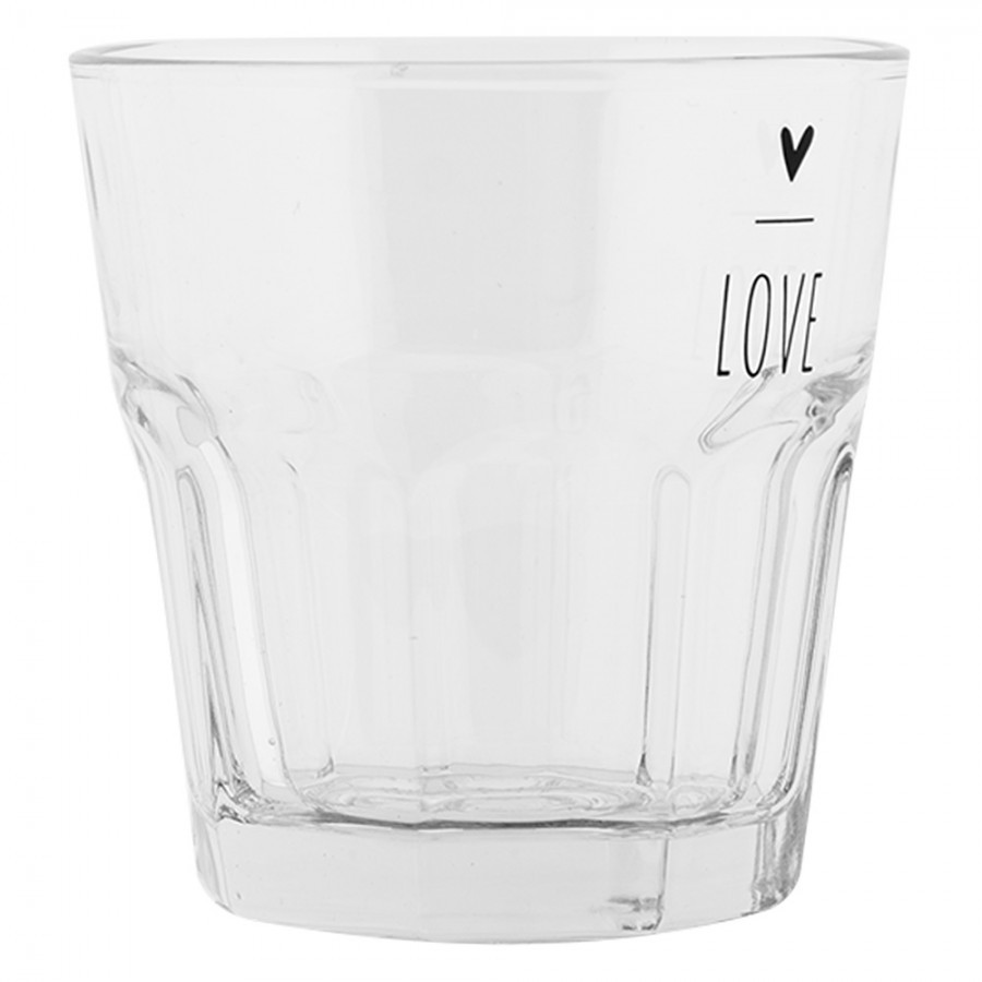 Sklenička se srdíčkem Lovely Day - Ø 8*8 cm / 200 ml