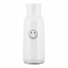 Skleněná karafa se smajlíkem Heart & Smile - Ø 9*25 cm / 1000 mlBarva: transparentní, černáMateriál: skloHmotnost: 0,43 kg