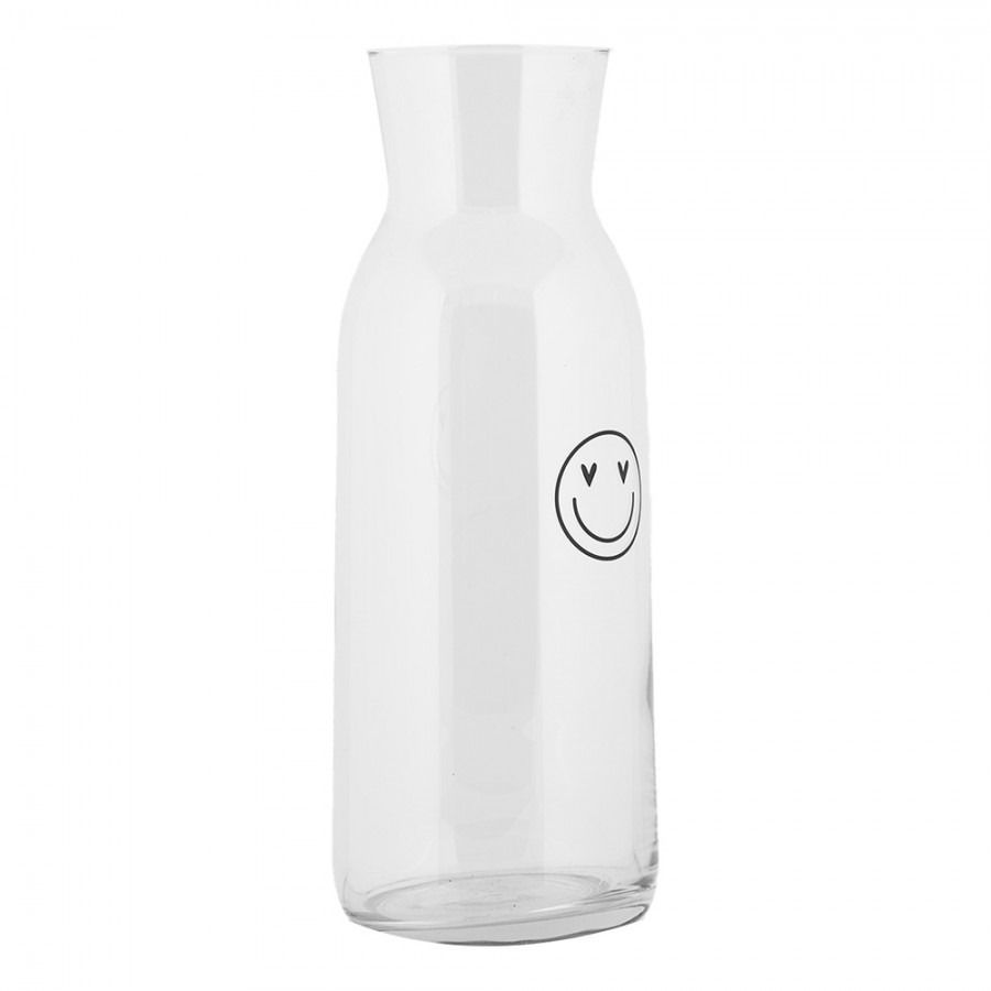 Skleněná karafa se smajlíkem Heart & Smile - Ø 9*25 cm / 1000 ml
