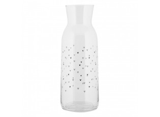 Skleněná karafa se srdíčky Lovely Day - Ø 9*25 cm / 1000 ml
