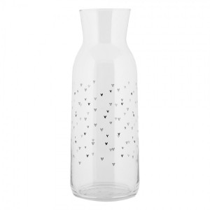 Skleněná karafa se srdíčky Lovely Day - Ø 9*25 cm / 1000 ml