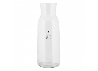 Skleněná karafa se srdíčkem Lovely Day - Ø 9*25 cm / 1000 ml