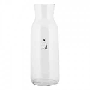 Skleněná karafa se srdíčkem Lovely Day - Ø 9*25 cm / 1000 ml