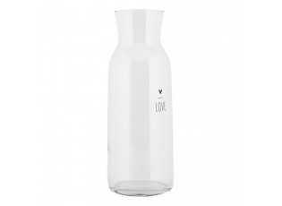 Skleněná karafa se srdíčkem Lovely Day - Ø 9*25 cm / 1000 ml