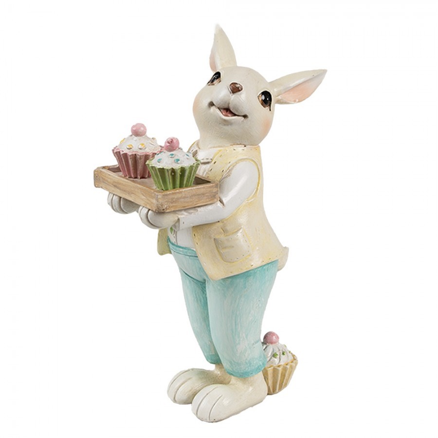 Dekorace králíček nesoucí muffiny - 11*6*16 cm