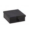Černý antik kovový úložný box/ krabička Amber Doos - 12*12*5 cm Barva: černá antikMateriál: železo