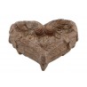 Hnědo - zlatý antik květináč andělská křídla Angel wings - 23*21*10 cm