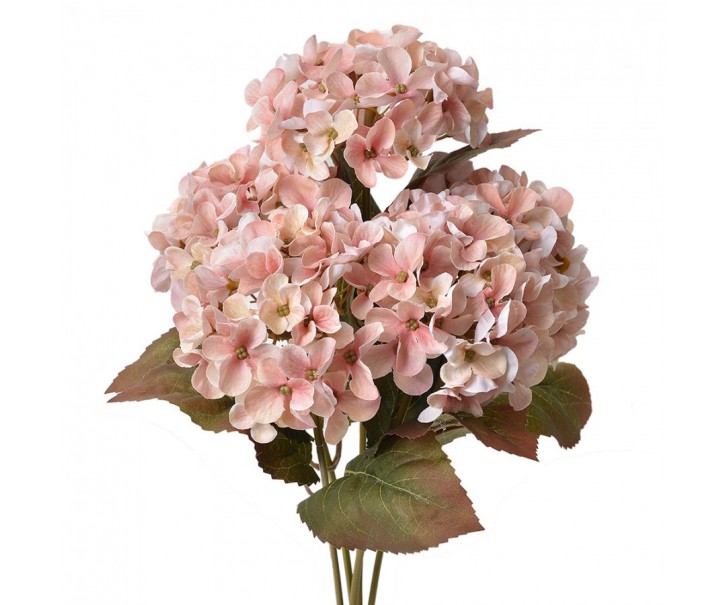 Růžová umělá květina hortenzie Hydrangea - 18*16*44 cm