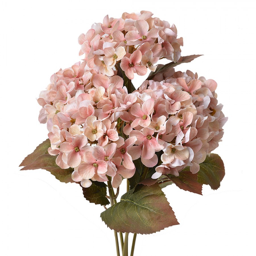 Růžová umělá květina hortenzie Hydrangea - 18*16*44 cm