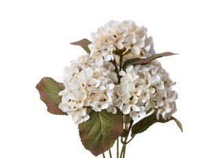 Bílá umělá květina hortenzie Hydrangea - 18*16*44 cm