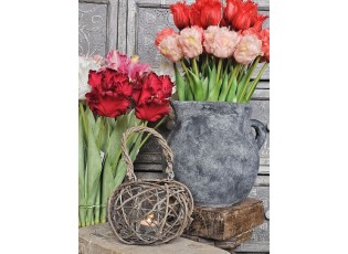 Kytice 5ks růžových realistických tulipánů Tulips Papagayo - 39 cm