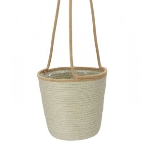 Závěsný košík květináč z mořské trávy Laos Pistacio - Ø 23*22/80 cm