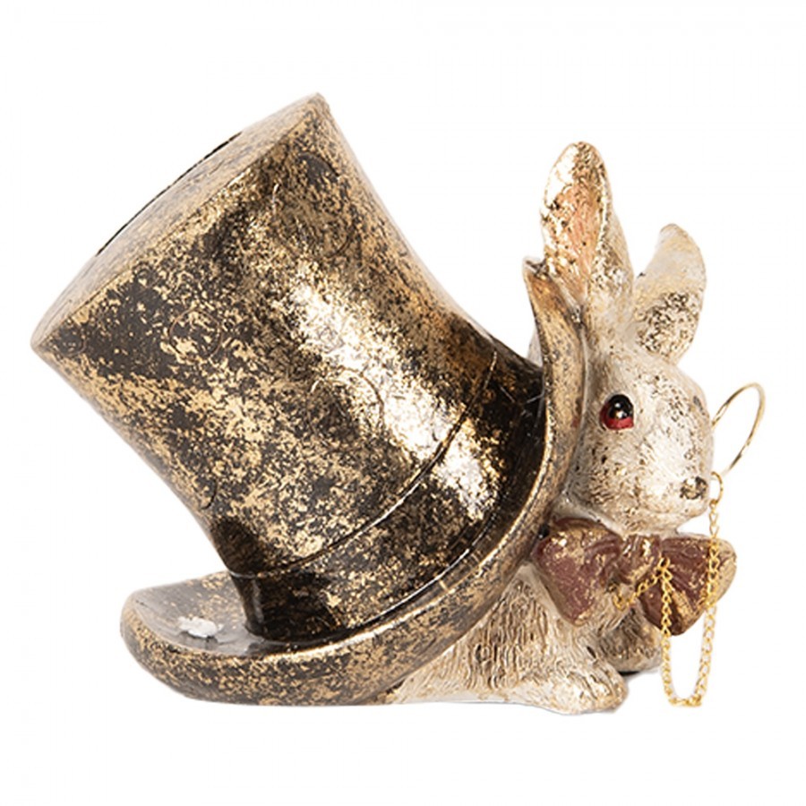 Money Box Rabbit 14x10x11 Cm Beige Plastic - 14*10*11 cm