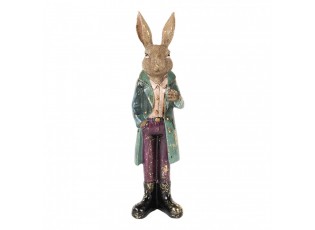 Decorative Figurine Rabbit 24 Cm Brown Plastic - 7*6*24 cm
