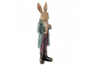 Decorative Figurine Rabbit 24 Cm Brown Plastic - 7*6*24 cm