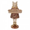 Dekorace figurka kočka s podnosem a zlatou patinou - 16*14*27 cm Barva: béžová, multi, zlatáMateriál: PolyresinHmotnost: 0,67 kg