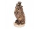 Decorative Figurine Owl 14 Cm Brown Plastic - 7*6*14 cm Clayre & Eef