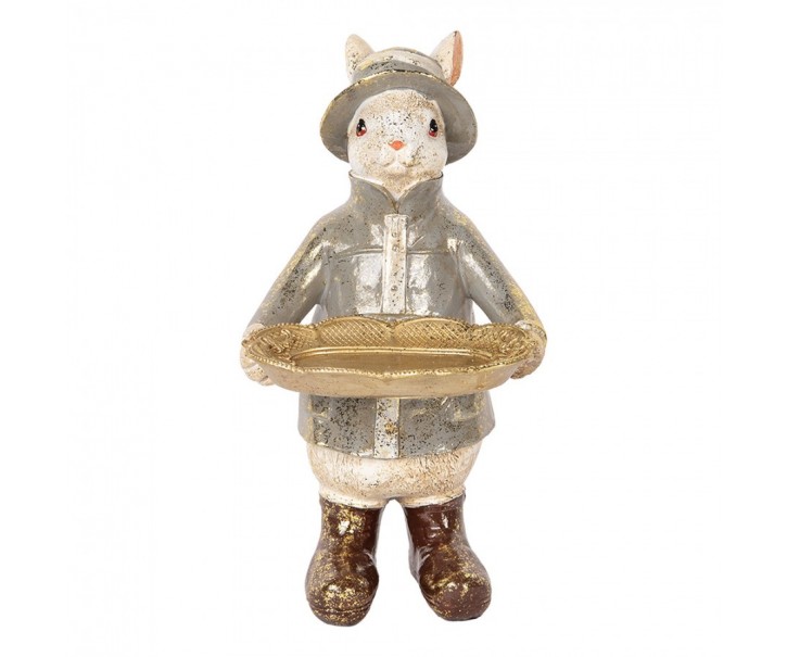 Decorative Figurine Rabbit 29 Cm Beige Plastic - 15*19*29 cm Clayre & Eef