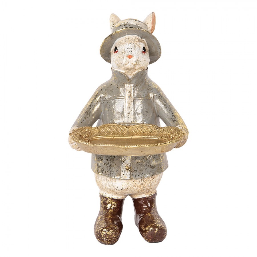 Decorative Figurine Rabbit 29 Cm Beige Plastic - 15*19*29 cm