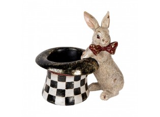 Decorative Figurine Rabbit 25x16x23 Cm Beige Black Plastic - 25*16*23 cm