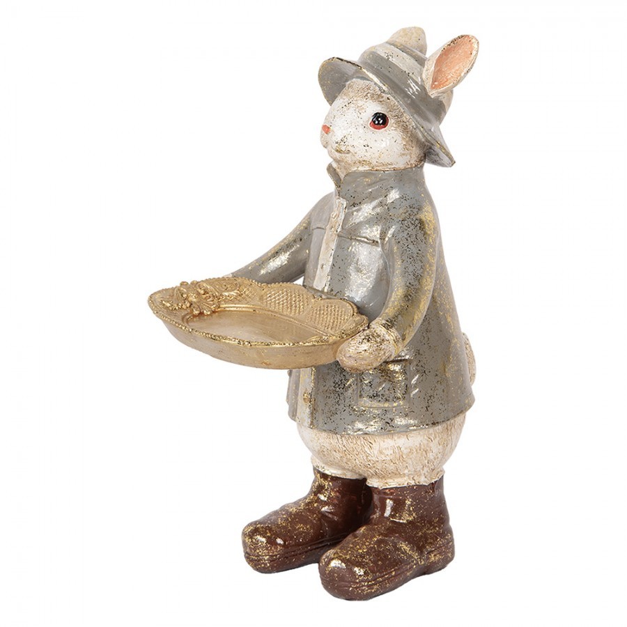 Decorative Figurine Rabbit 29 Cm Beige Plastic - 15*19*29 cm
