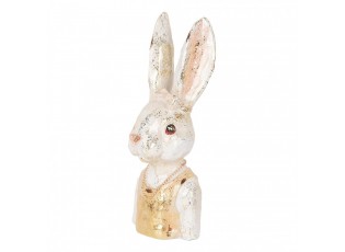 Dekorace busta králík se zlatým třpytem - 12*12*29 cm