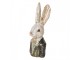 Dekorace busta králík se zlatým třpytem - 13*12*32 cm Clayre & Eef