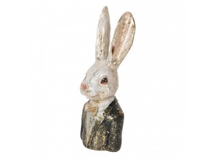 Dekorace busta králík se zlatým třpytem - 13*12*32 cm