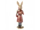 Dekorace králíček s červeným kabátem - 8*6*25 cm Clayre & Eef