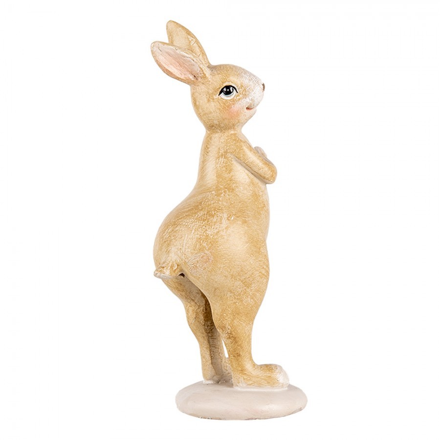 Dekorace králíček s růžovým vajíčkem - 5*6*13 cm