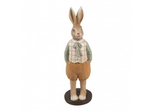 Decorative Figurine Rabbit 23 Cm Brown Plastic - 7*7*23 cm