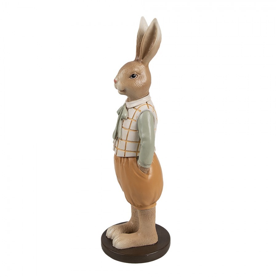 Decorative Figurine Rabbit 23 Cm Brown Plastic - 7*7*23 cm