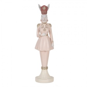 Dekorace figurka králičí žena v růžovém - 9*9*35 cm