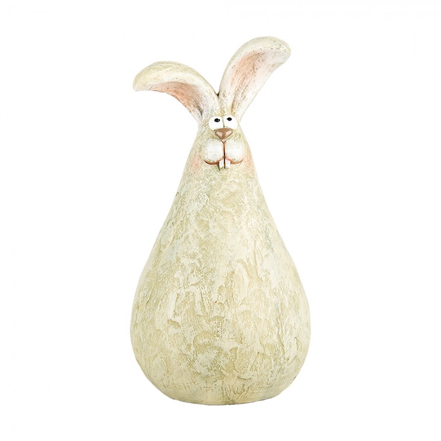 Decorative Figurine Rabbit ? 9x16 Cm Green Plastic - ? 9*16 cm