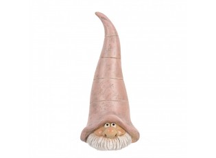 Decorative Figurine Gnome 6x6x13 Cm Pink Plastic - 6*6*13 cm