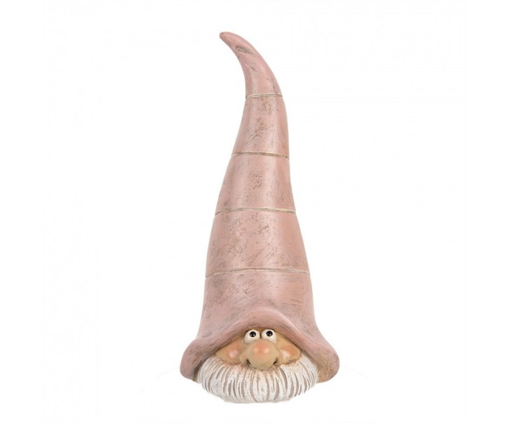 Decorative Figurine Gnome 6x6x13 Cm Pink Plastic - 6*6*13 cm Clayre & Eef