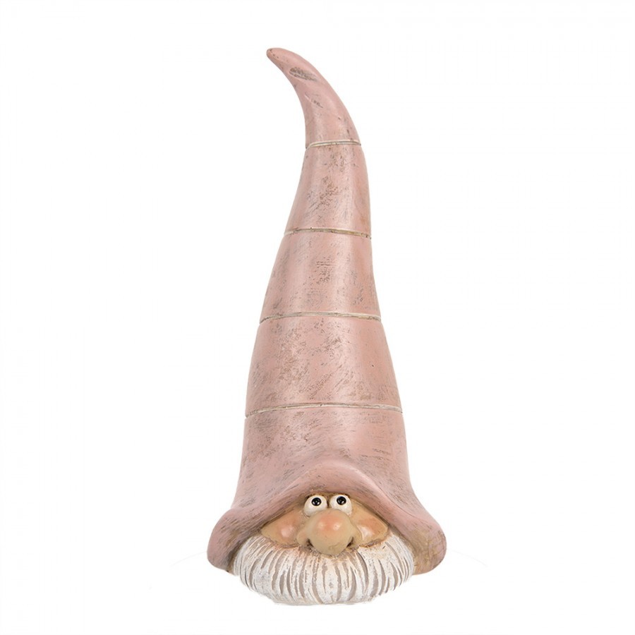 Decorative Figurine Gnome 6x6x13 Cm Pink Plastic - 6*6*13 cm