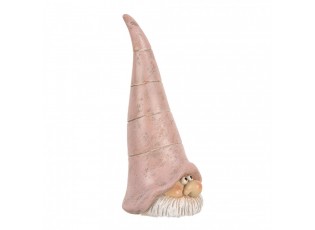 Decorative Figurine Gnome 6x6x13 Cm Pink Plastic - 6*6*13 cm