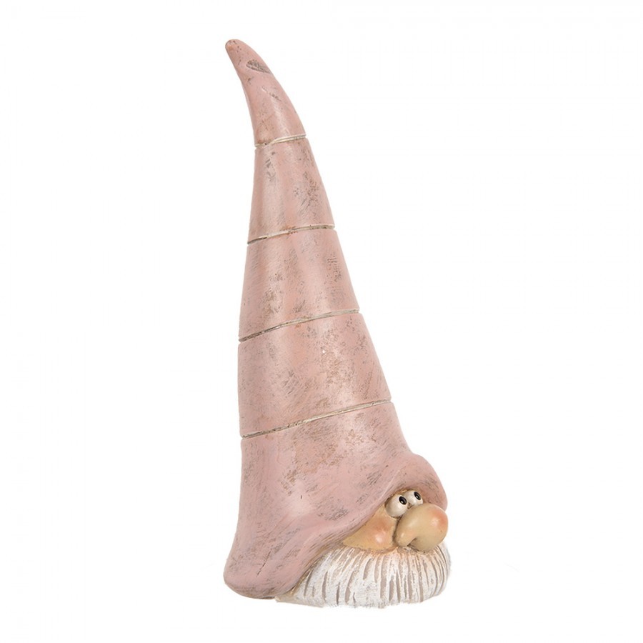 Decorative Figurine Gnome 6x6x13 Cm Pink Plastic - 6*6*13 cm