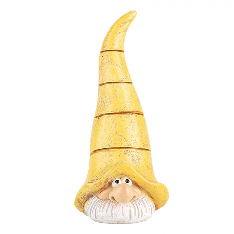 Decorative Figurine Gnome 4x4x8 Cm Yellow Plastic - 4*4*8 cm