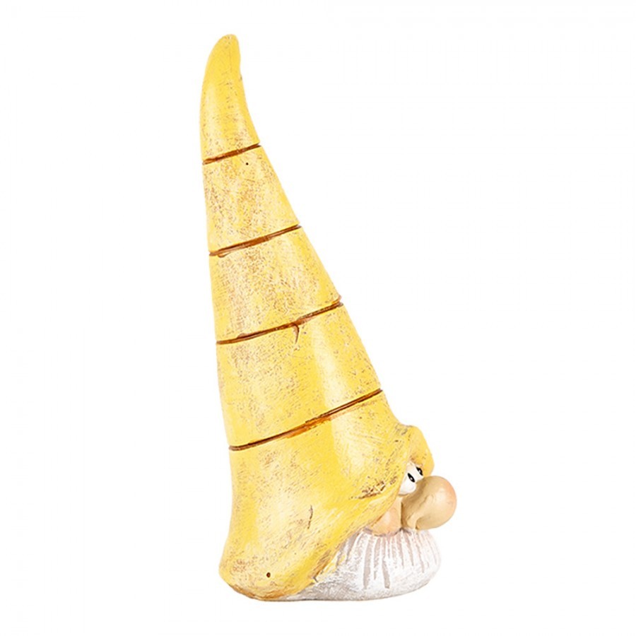 Decorative Figurine Gnome 4x4x8 Cm Yellow Plastic - 4*4*8 cm
