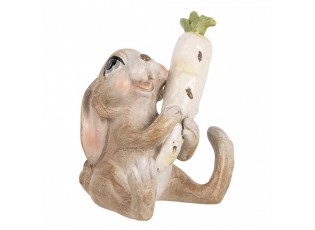 Decorative Figurine Rabbit 6x5x7 Cm Beige Plastic - 6*5*7 cm