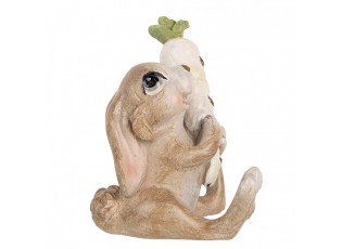 Decorative Figurine Rabbit 6x5x7 Cm Beige Plastic - 6*5*7 cm
