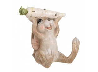 Decorative Figurine Rabbit 6x5x7 Cm Beige Plastic - 6*5*7 cm