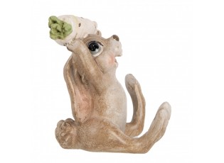 Decorative Figurine Rabbit 6x5x7 Cm Beige Plastic - 6*5*7 cm