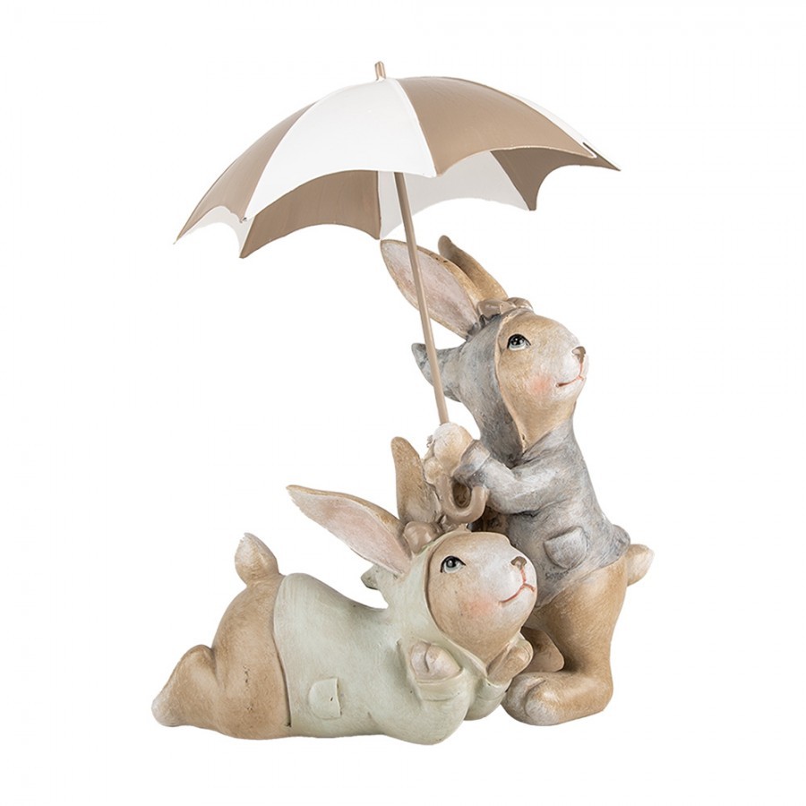 Dekorace králíčci pod deštníkem - 19*16*23 cm